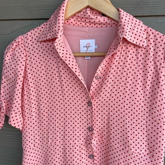 The Nines by Hatch pink polka dot dress - Picture 4 of 11